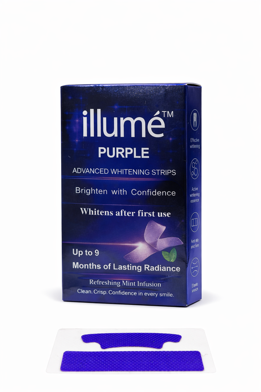 Fitas de clareamento roxas avançadas Illumé